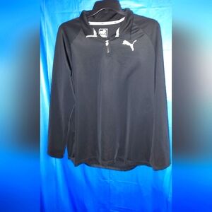 Puma Black Pullover Athletic 1/4 Zip Pullover XL Logo Athleisure Sporty Outdoor